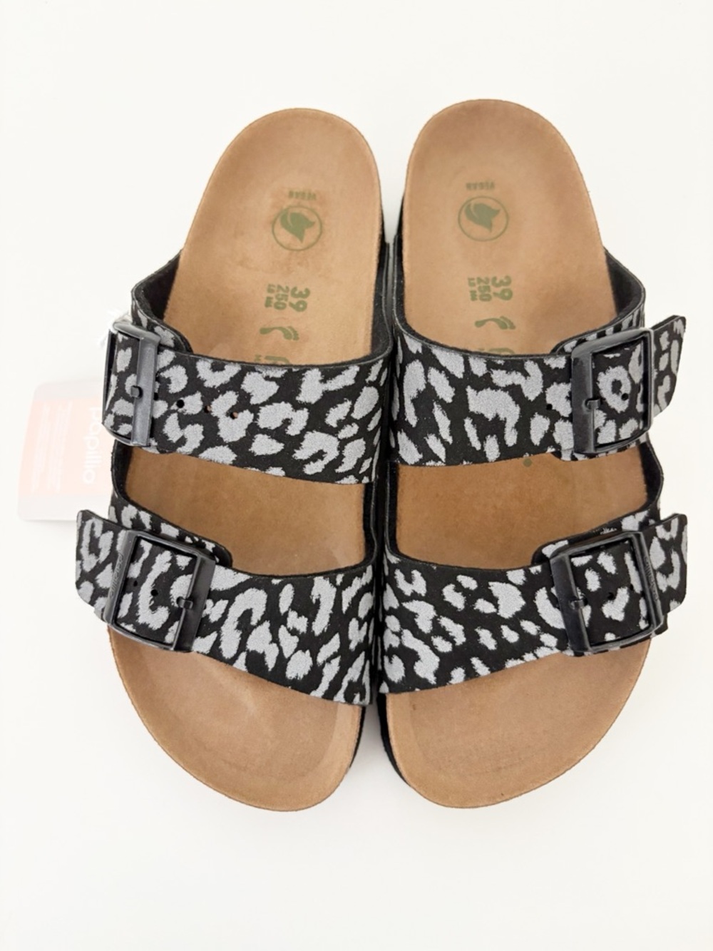 Birkenstock Papillio Arizona Grooved Platform Leopard Sandals EU 39 US 8-8.5 Nar - Picture 3 of 12